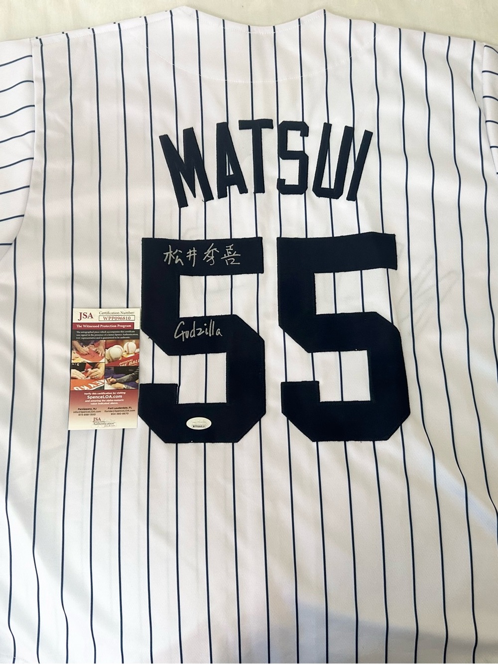 Hideki Matsui NY Yankees Signed XL Jersey Inscribed 09 WS MVP JSA COA